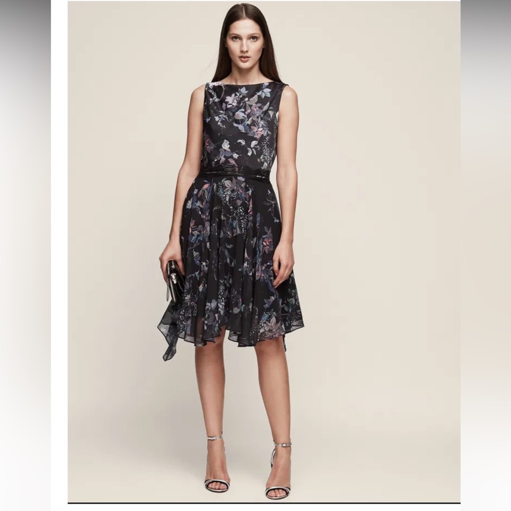 Reiss Peony Multi Printed Dress Size 2 - Picture 3 of 10